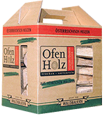 Ofenholz in Karton